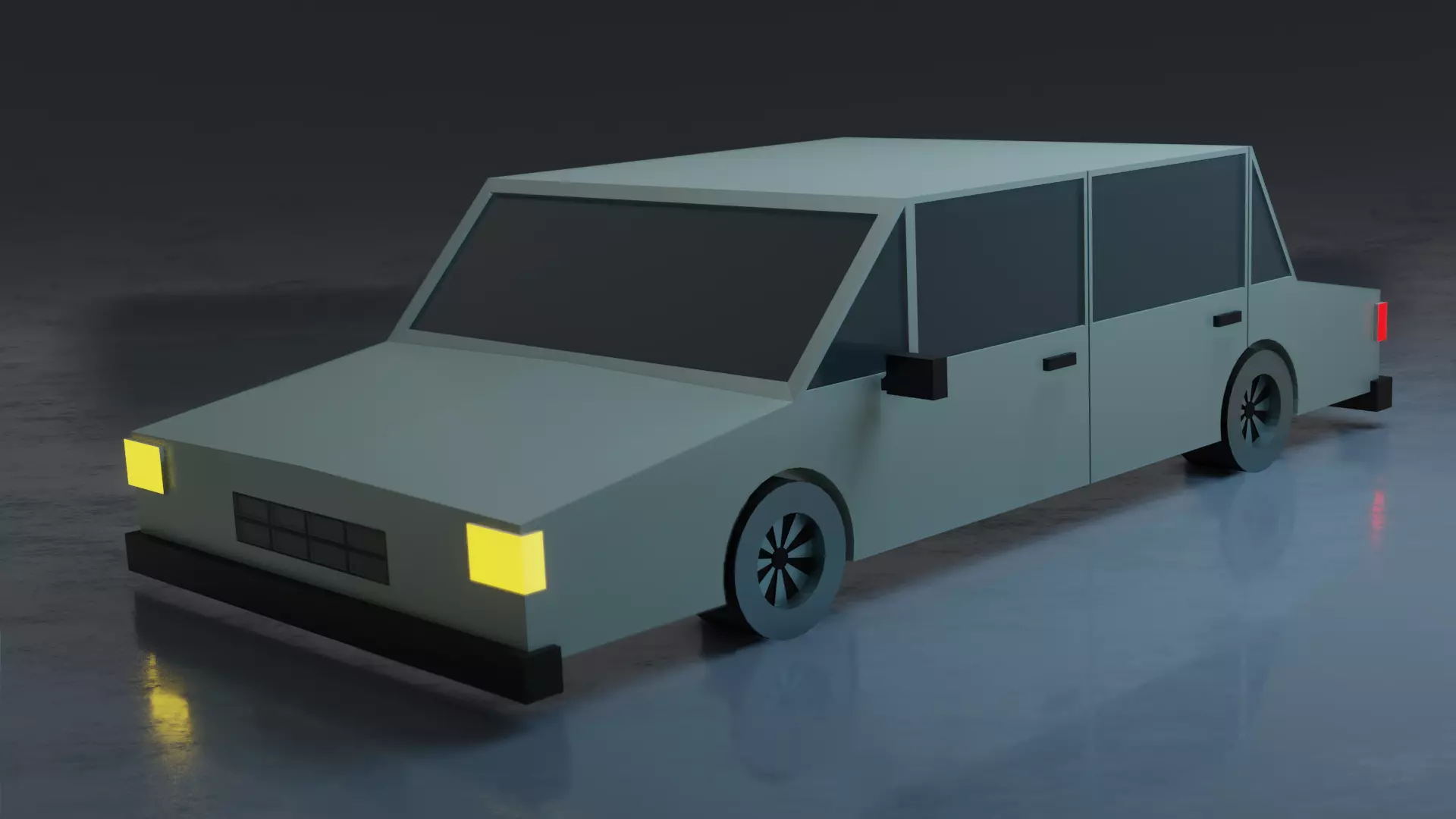 Low poly Car toy Free low-poly 3D model