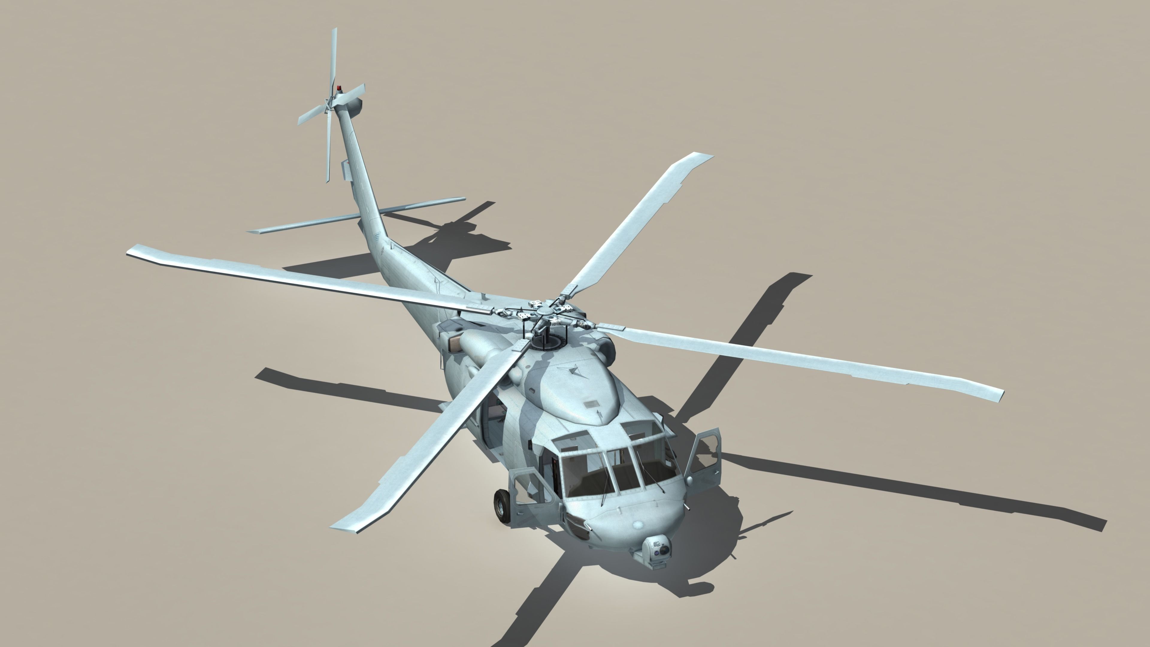 SH-60 Seahawk Low-poly 3D model_7