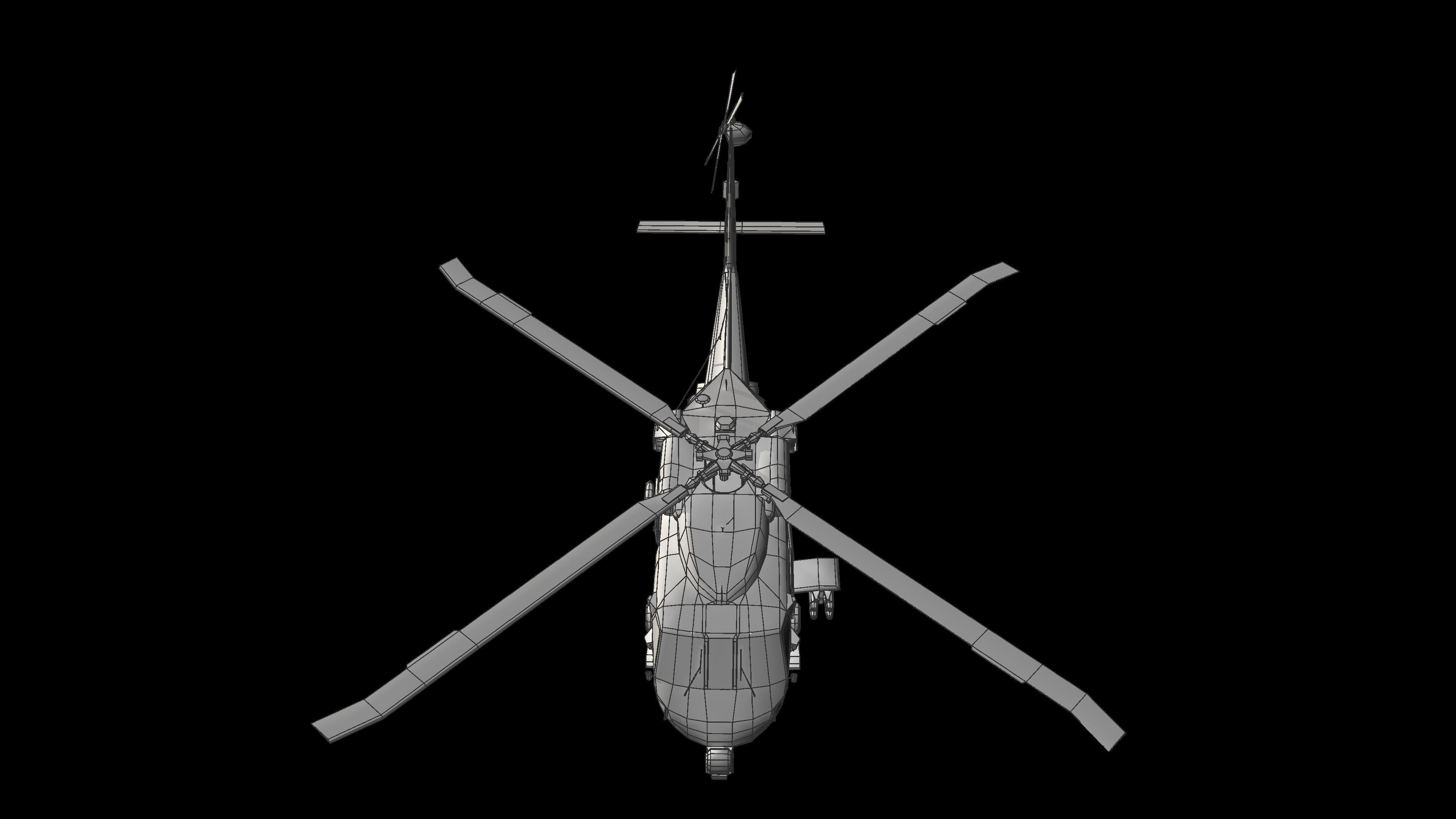 SH-60 Seahawk Low-poly 3D model_12