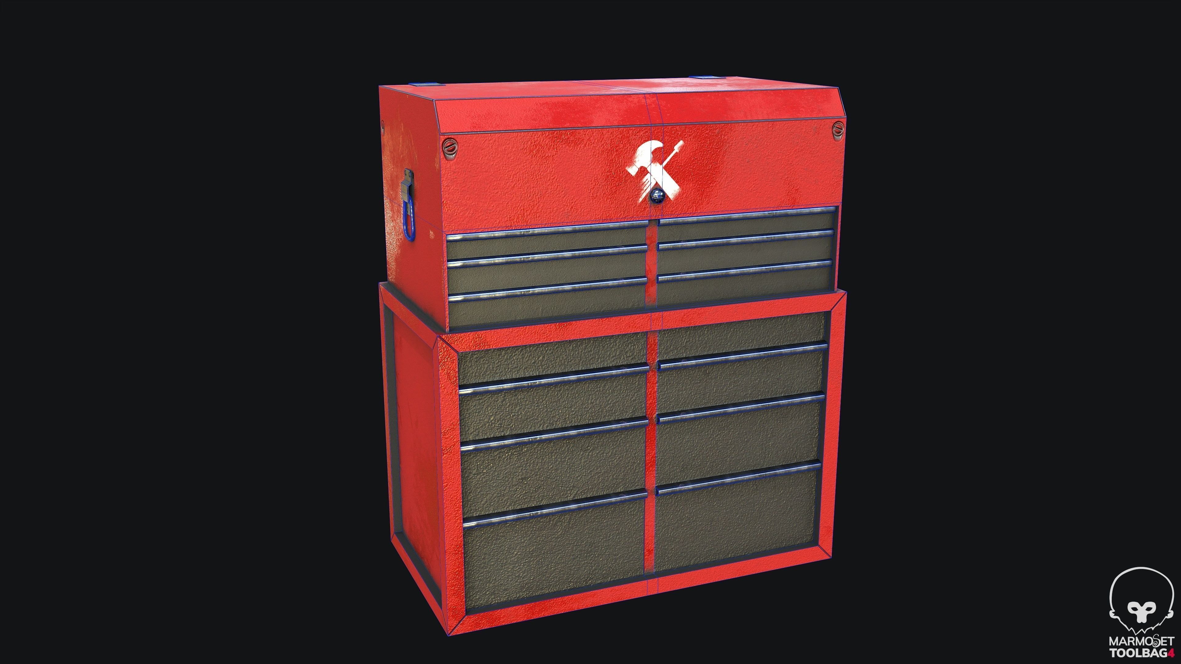 Tool Box PBR Game Ready Low-poly 3D model_2