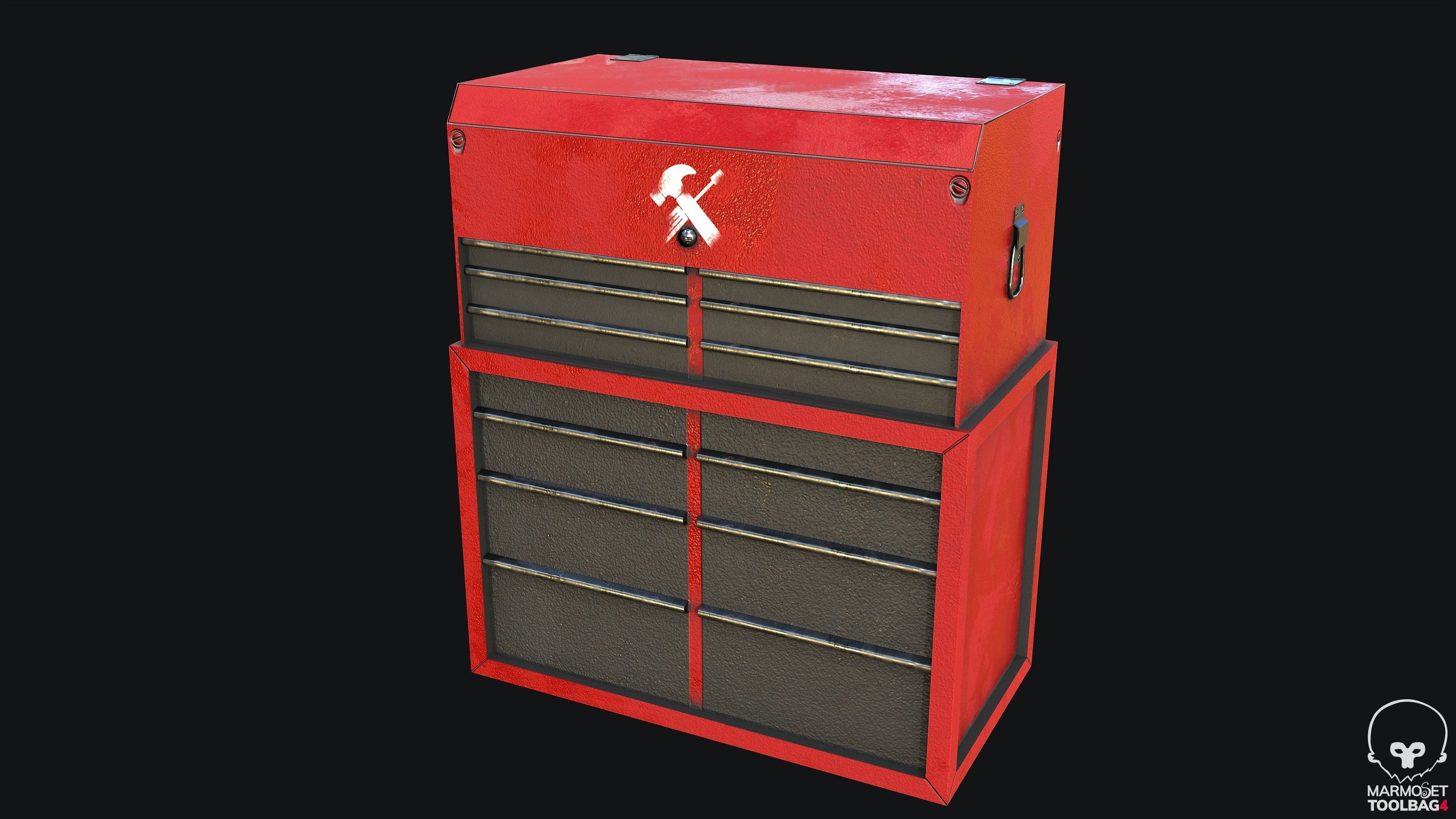 Tool Box PBR Game Ready Low-poly 3D model_1