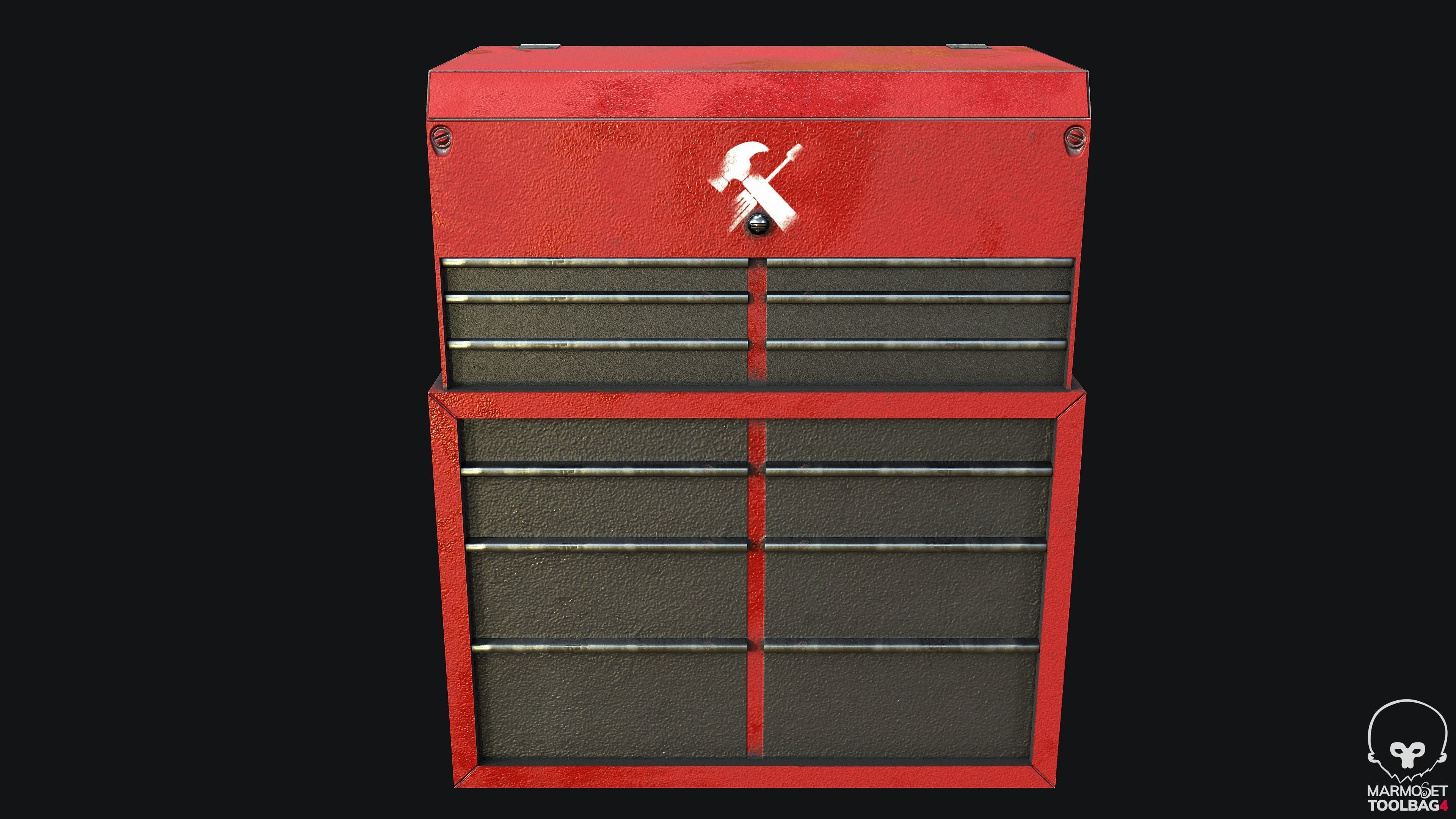 Tool Box PBR Game Ready Low-poly 3D model_4