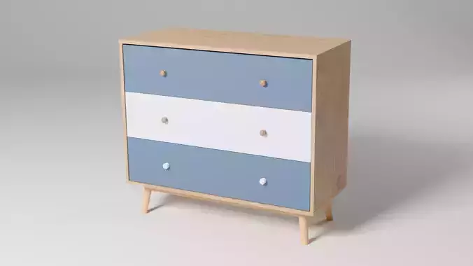 MESAM 3 Drawer Chest Brown