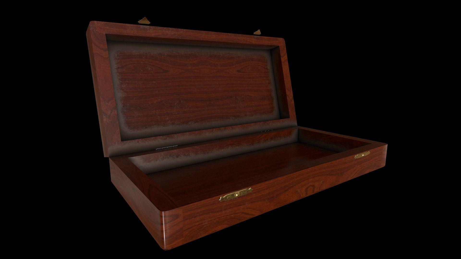 Checkers - Chess set pieces and box board Low-poly 3D model_9