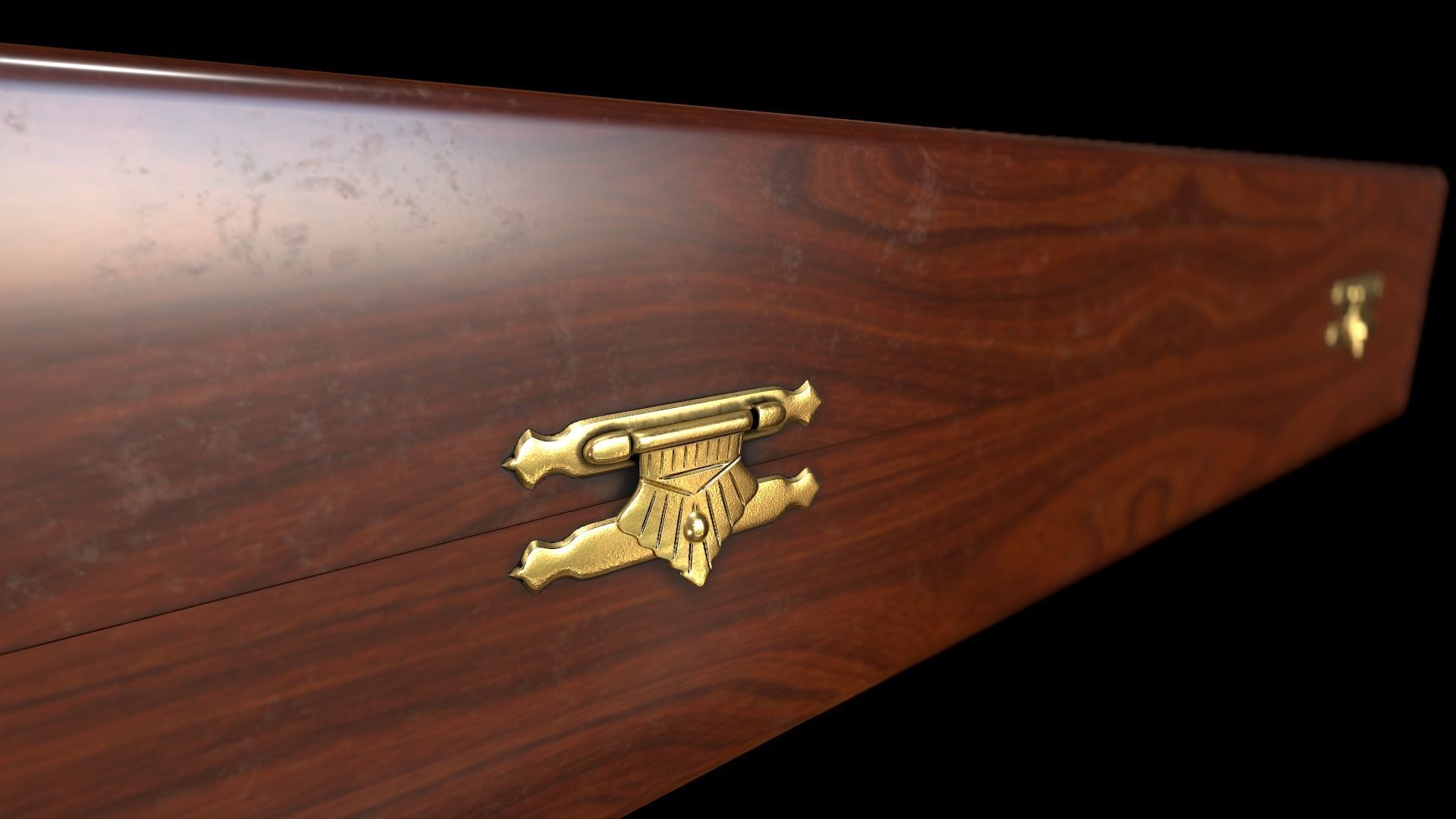 Checkers - Chess set pieces and box board Low-poly 3D model_7