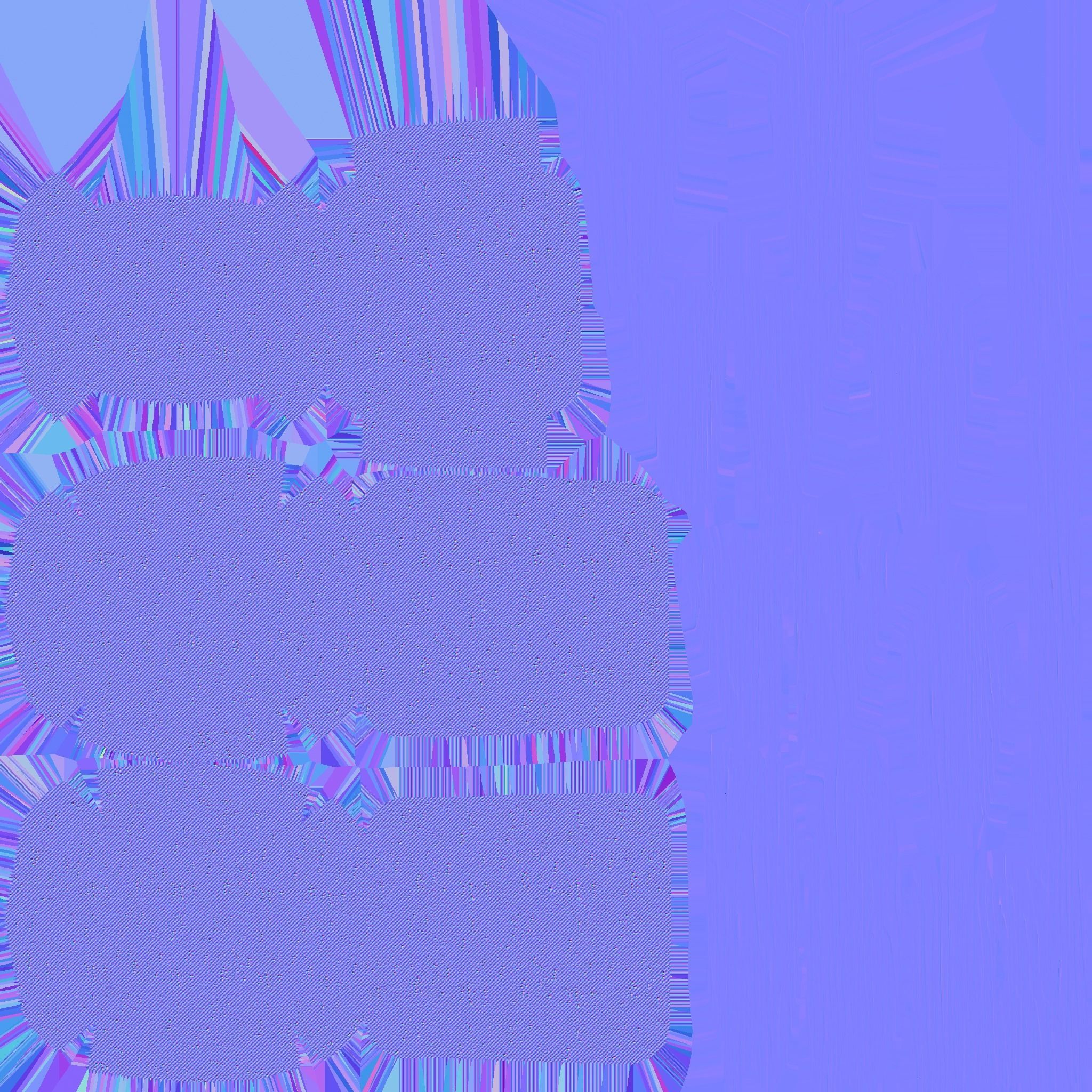 Black Stripes Armchair - Furniture Interior Design Low-poly 3D model_14