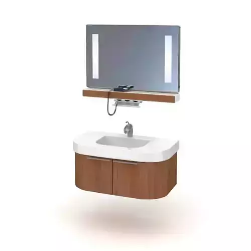 Bathroom Furniture Made Of Wood 3D model