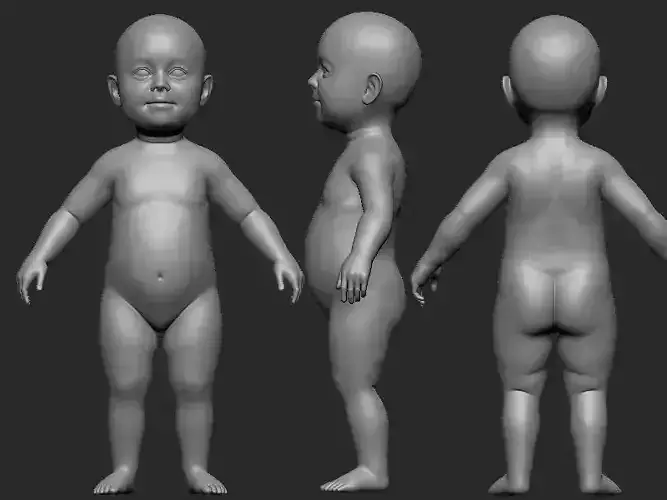 human kid child 3D print model stl 