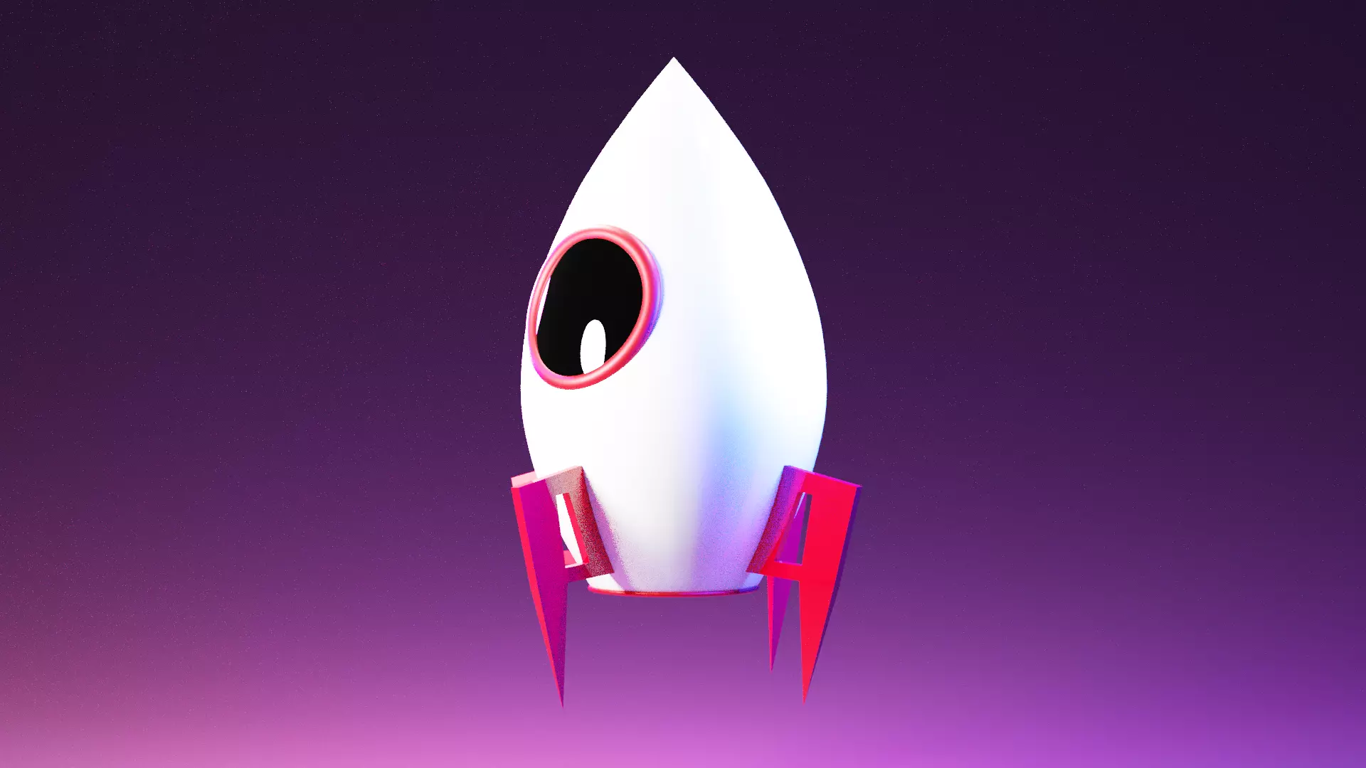Cartoon Rocket 3D model_0