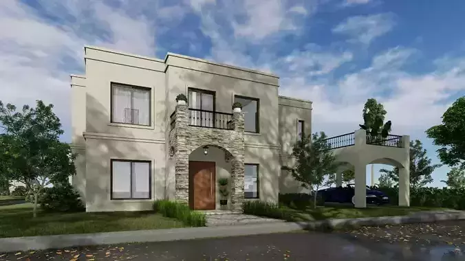 House modern with two stories