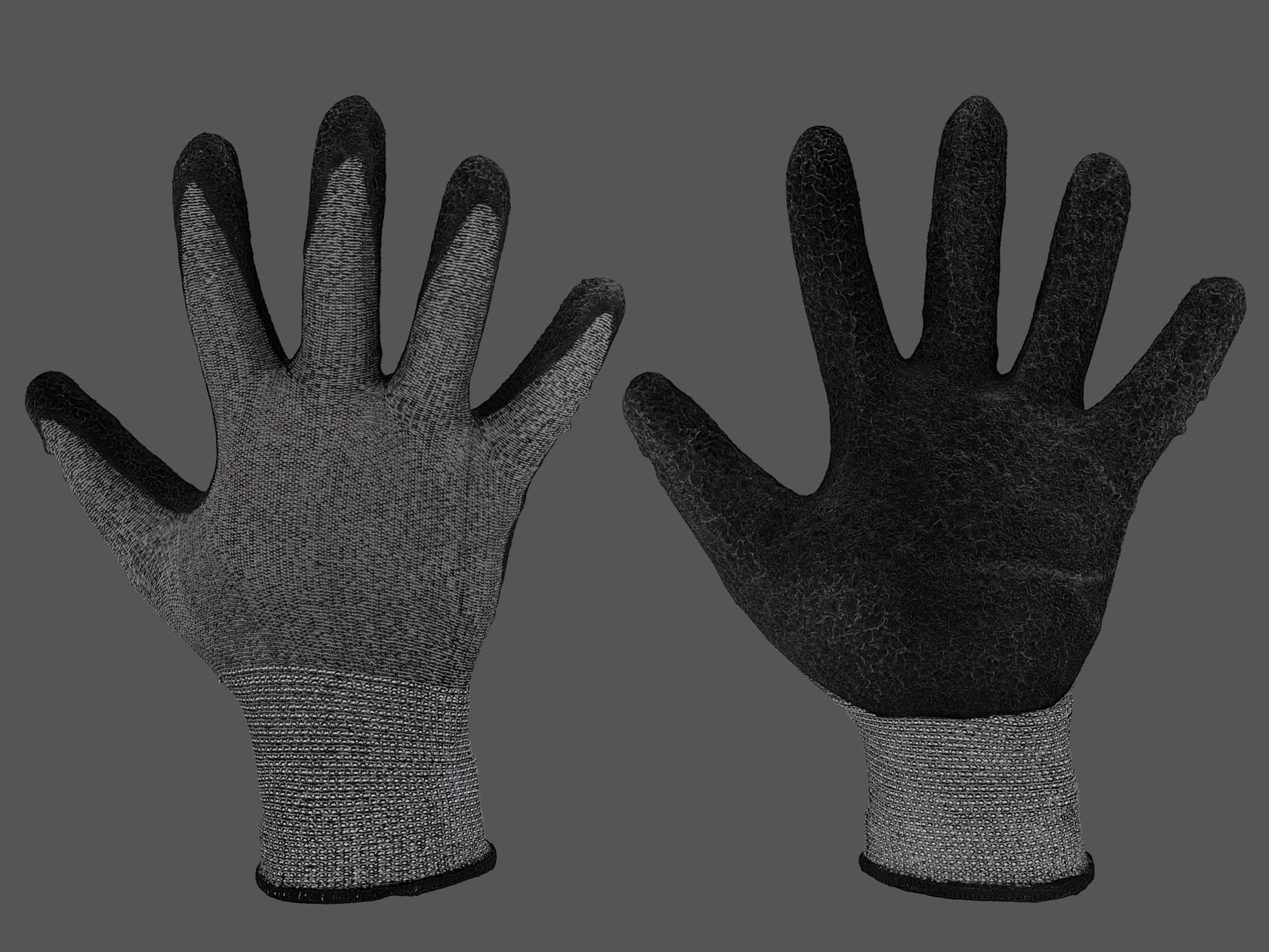 Worker Gloves 3D model_2