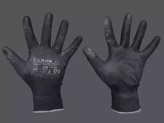 Worker Gloves 3D model