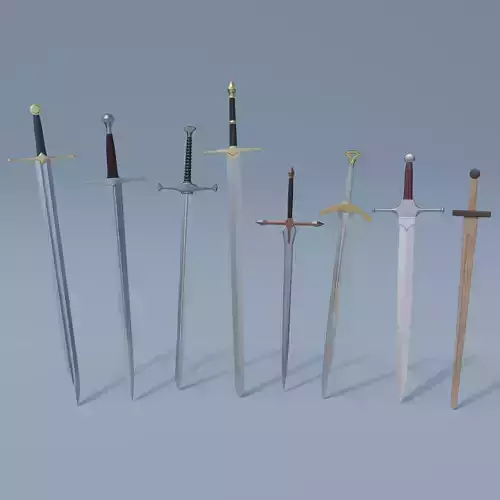 8 Swords two 3D Model Collection