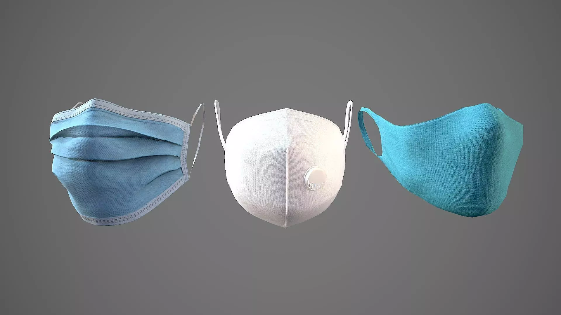 Face Mask Low-poly 3D model