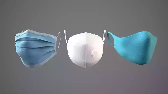 Face Mask Low-poly 3D model