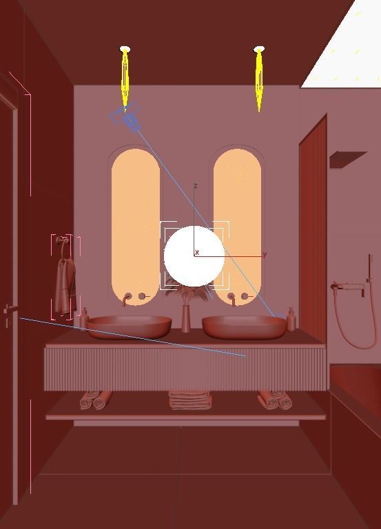 Bathroom Interior scene CORONA RENDER 3D model_3