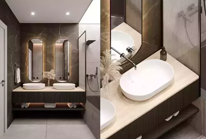 Bathroom Interior scene CORONA RENDER 3D model