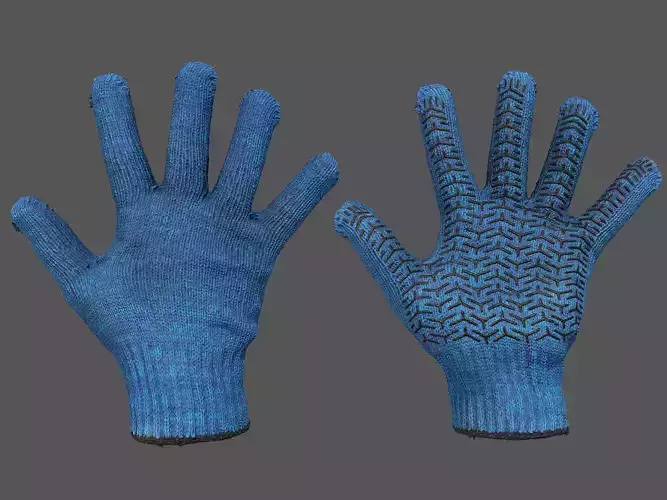 Worker Gloves 3D model