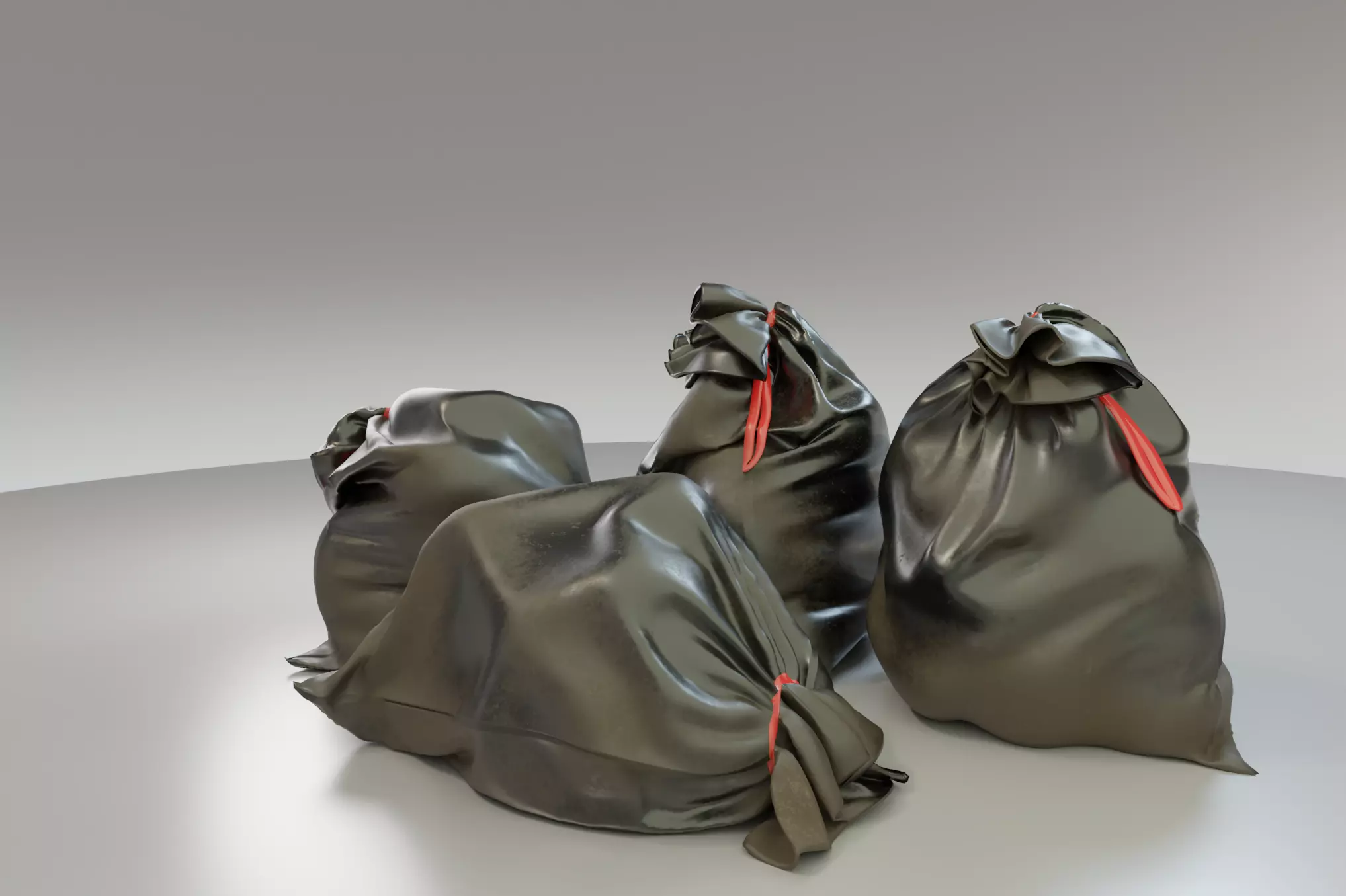 Plastic Trash Garbage Bags 3D model