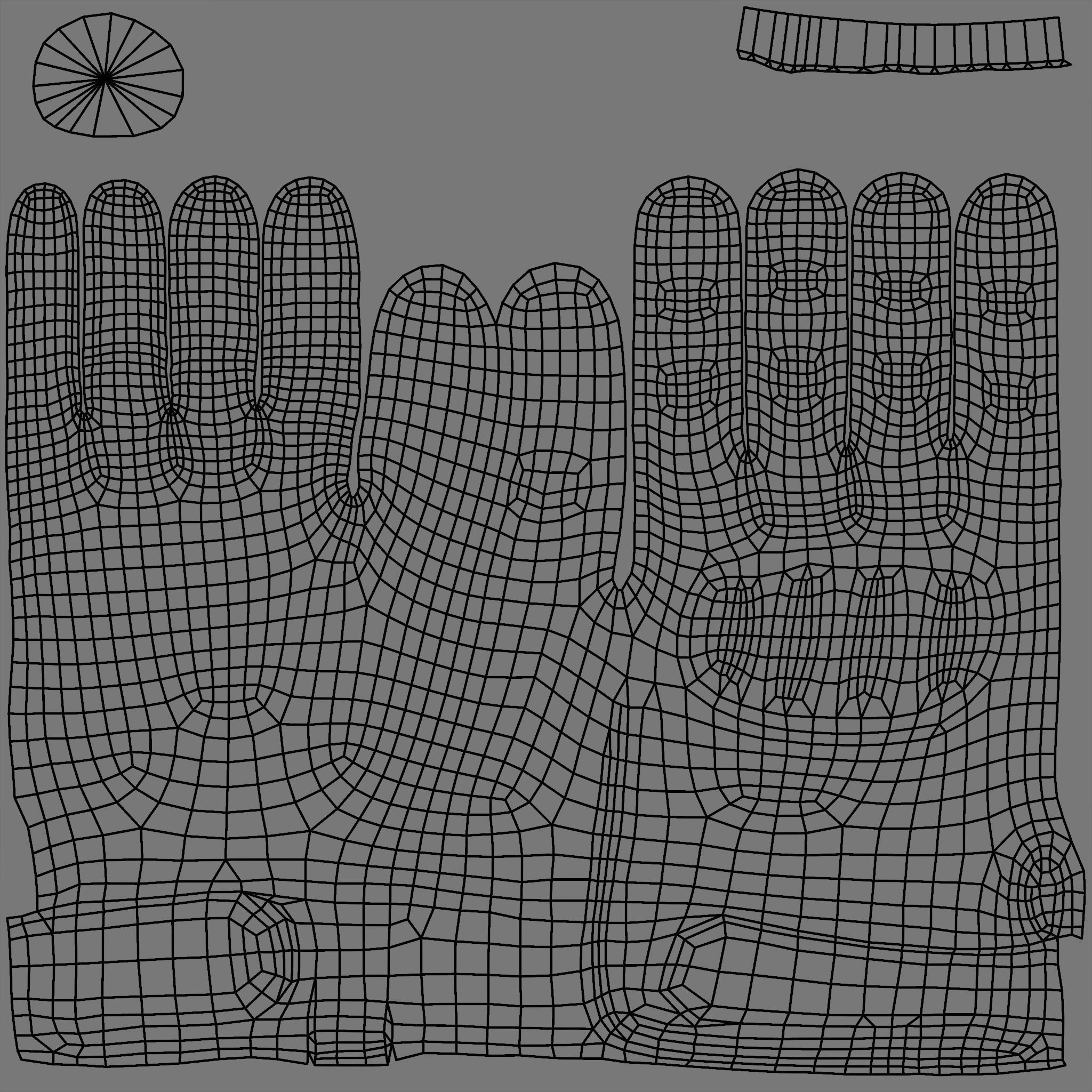 Tactical Gloves 019 v1 Low-poly 3D model_12