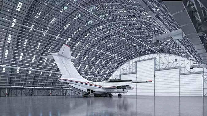 Hangar Exterior-Interior 1 3D model 3