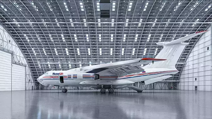 Hangar Exterior-Interior 1 3D model 5