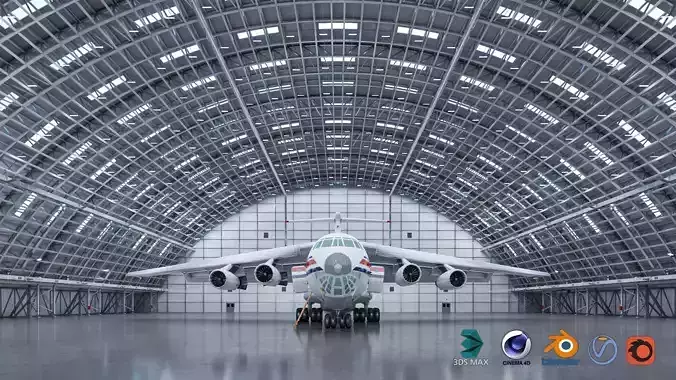 Hangar Exterior-Interior 1 3D model