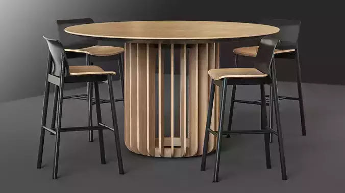 Chair and Table Round