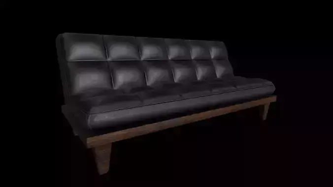 Leather couch - sofa