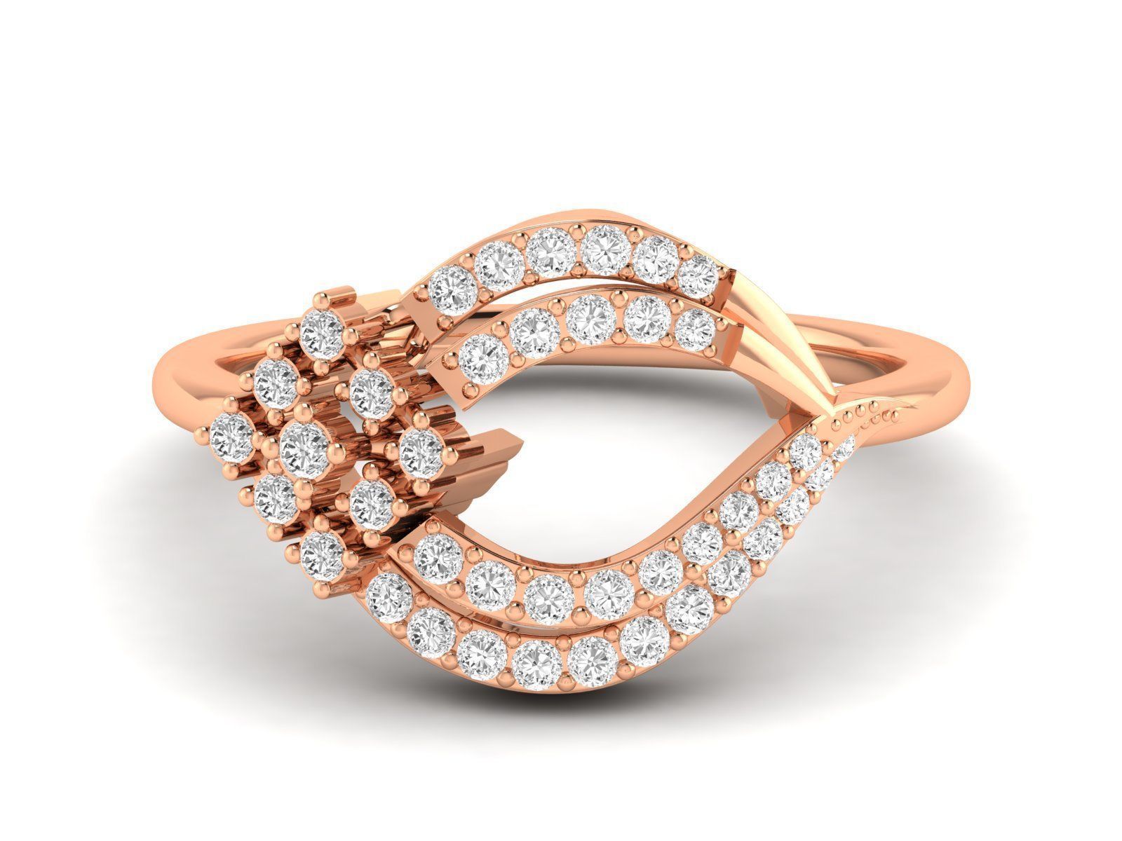 Women Pendant Earrings Ring set 3dm stl render detail 3D print model_1