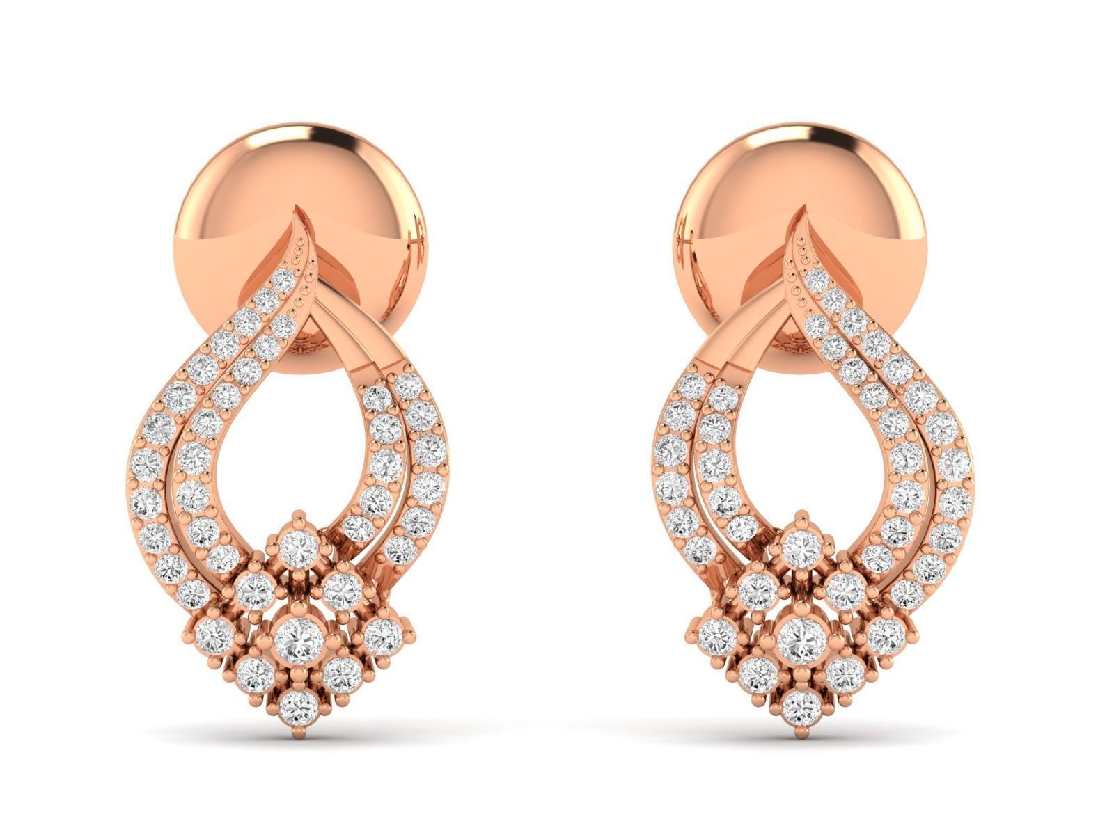 Women Pendant Earrings Ring set 3dm stl render detail 3D print model_24