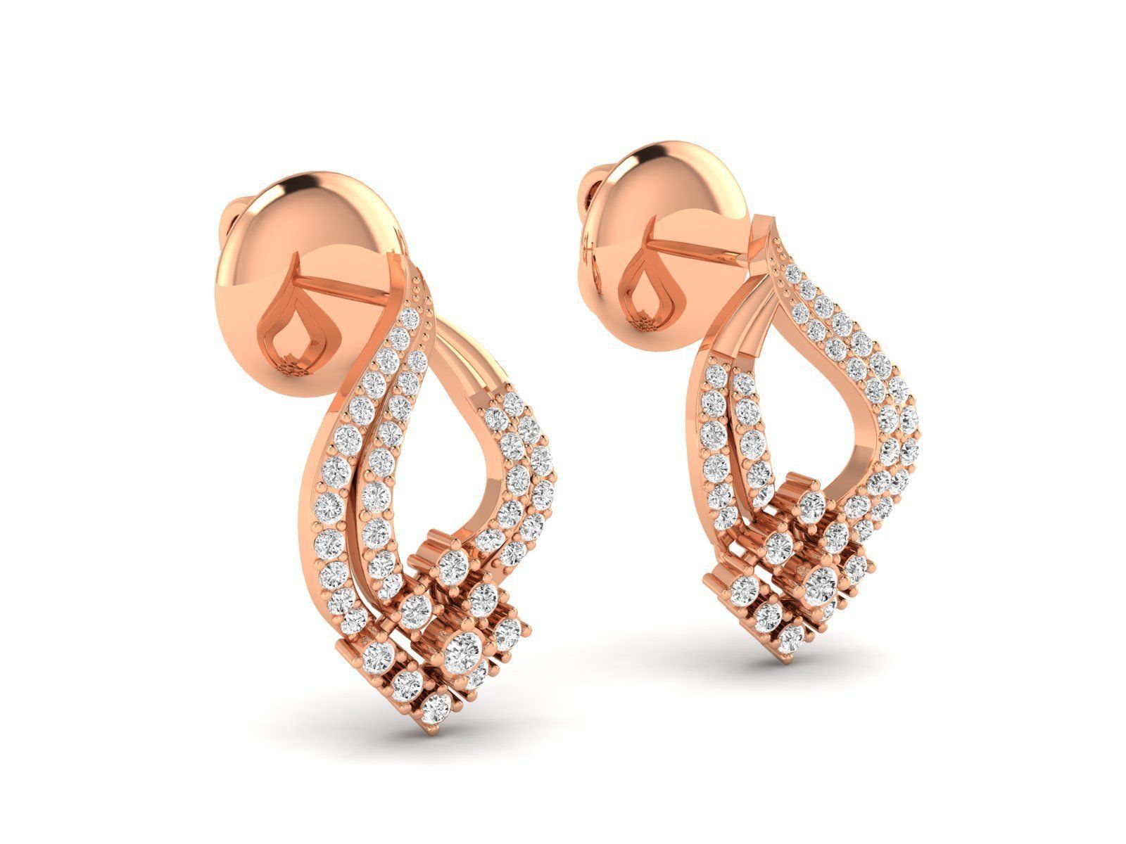 Women Pendant Earrings Ring set 3dm stl render detail 3D print model_22