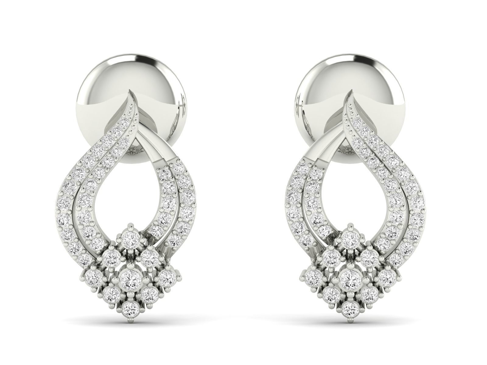 Women Pendant Earrings Ring set 3dm stl render detail 3D print model_30