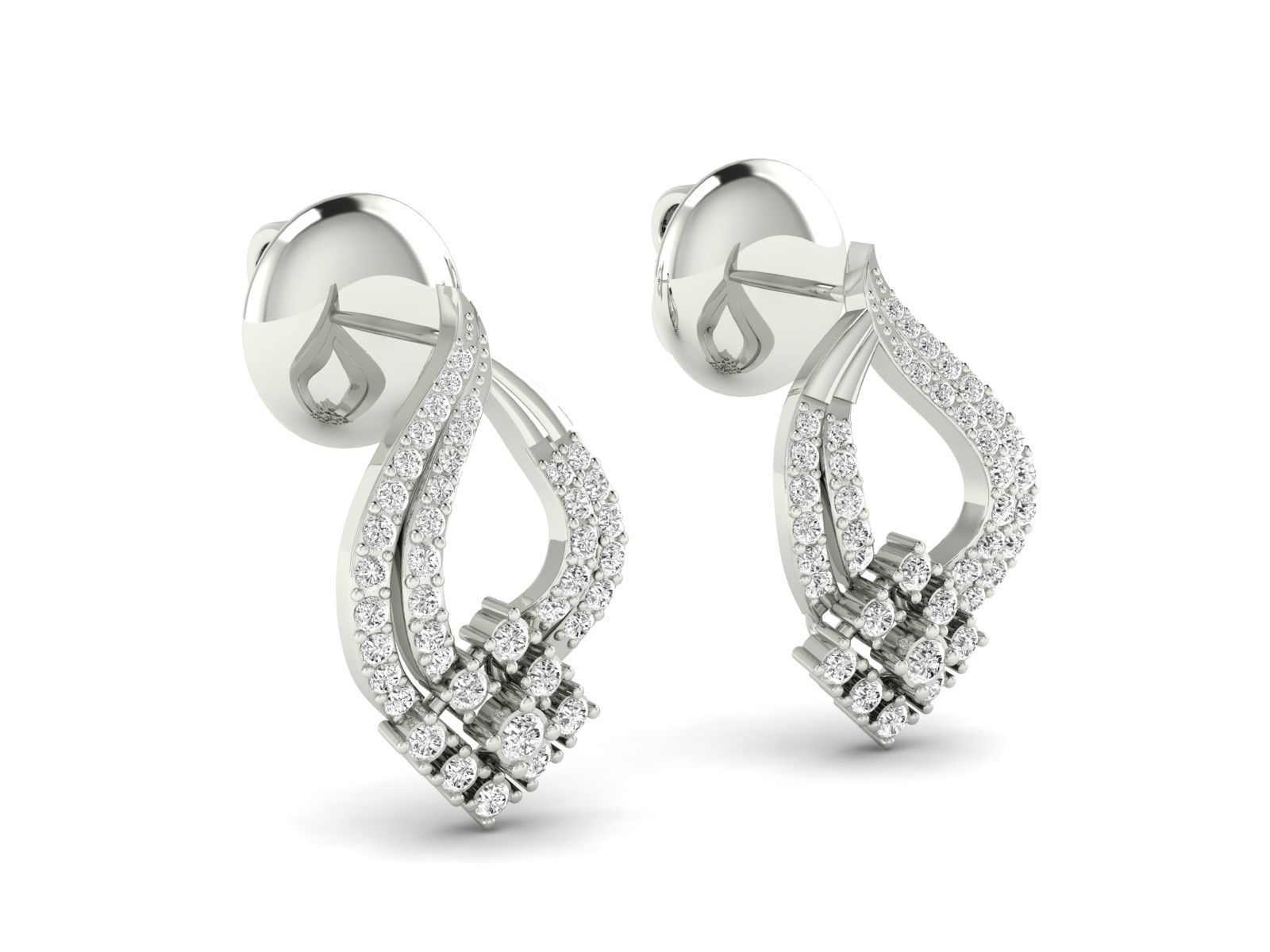 Women Pendant Earrings Ring set 3dm stl render detail 3D print model_28