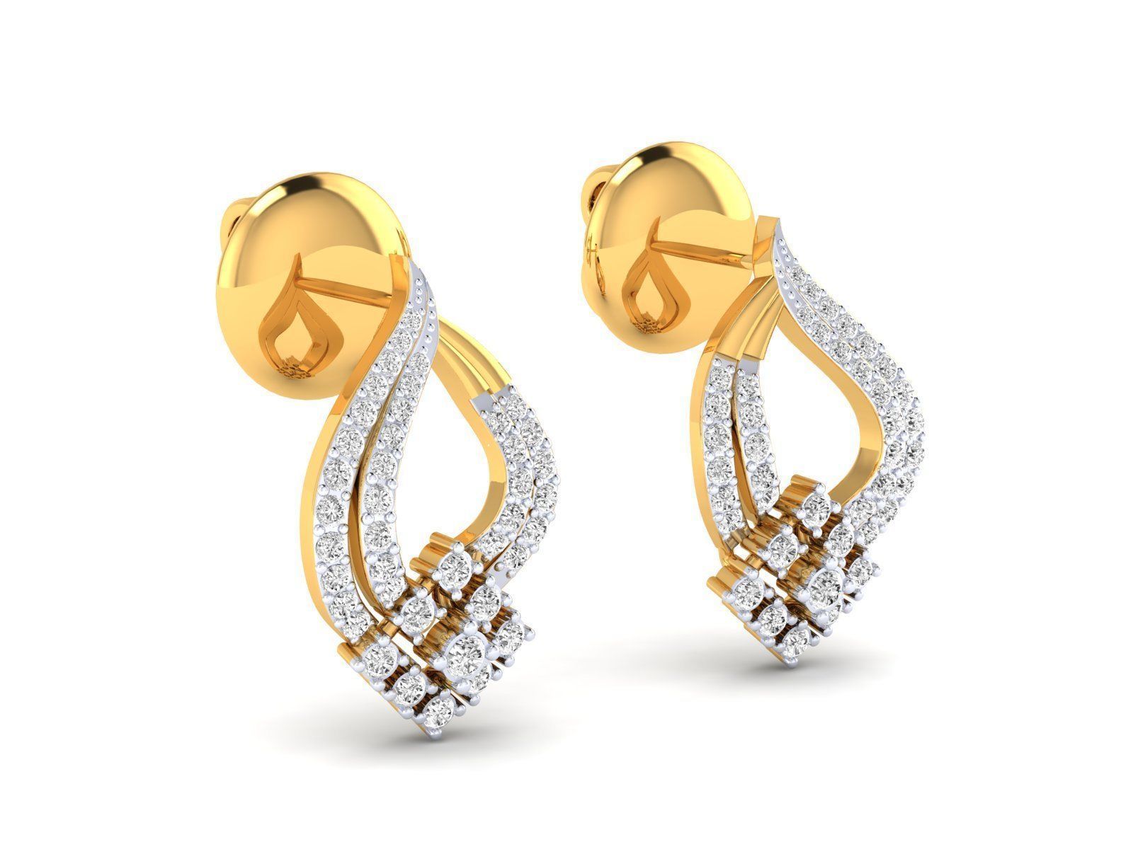 Women Pendant Earrings Ring set 3dm stl render detail 3D print model_33