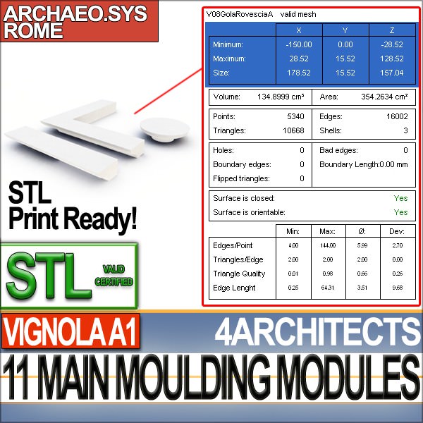 80 Architecture Moulding Modules Collection Revit STL Print 3D print model_24