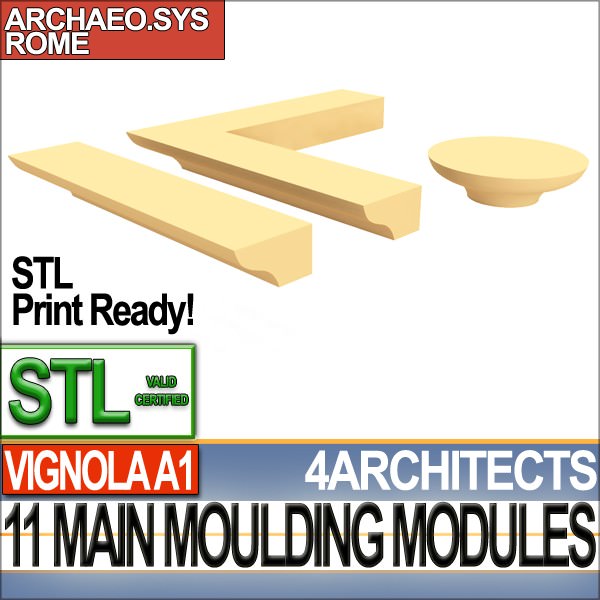 80 Architecture Moulding Modules Collection Revit STL Print 3D print model_25