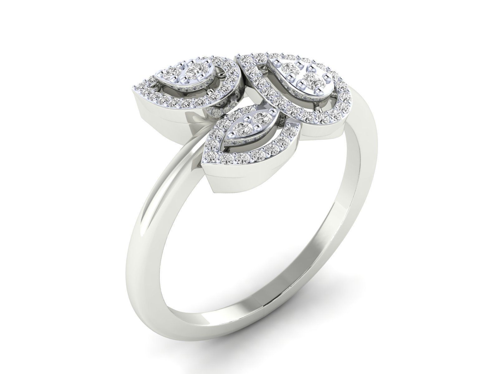 Women Pendant Earrings Ring set 3dm stl render detail 3D print model_36