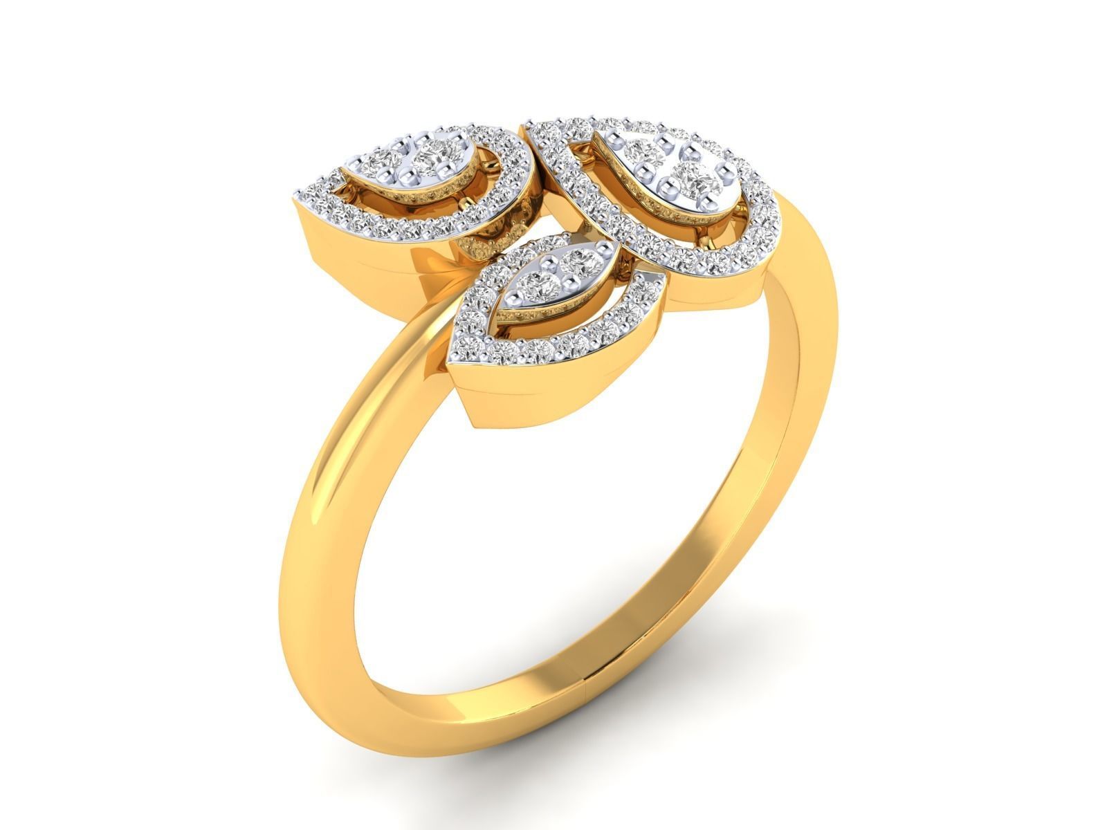 Women Pendant Earrings Ring set 3dm stl render detail 3D print model_45