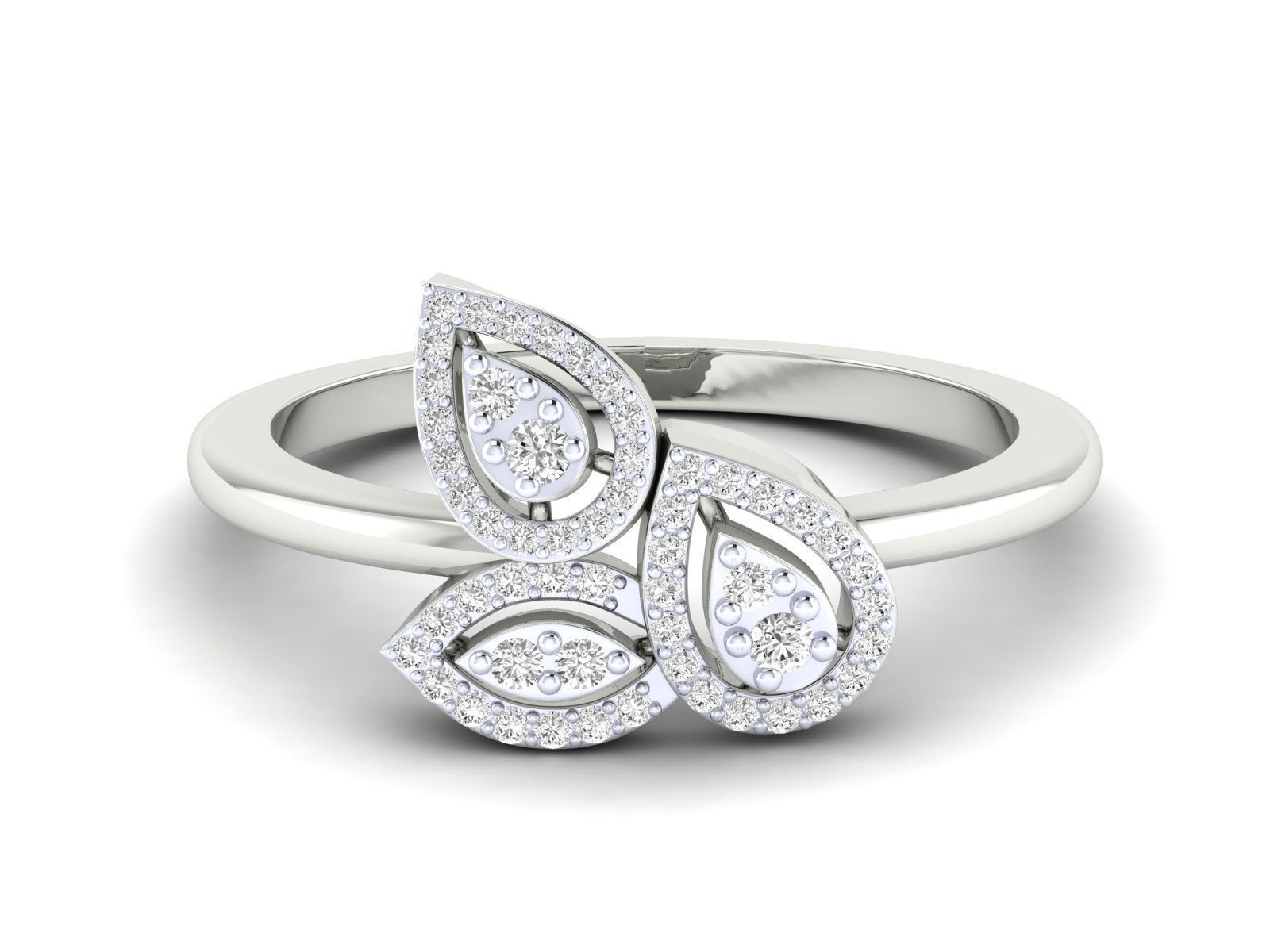 Women Pendant Earrings Ring set 3dm stl render detail 3D print model_42