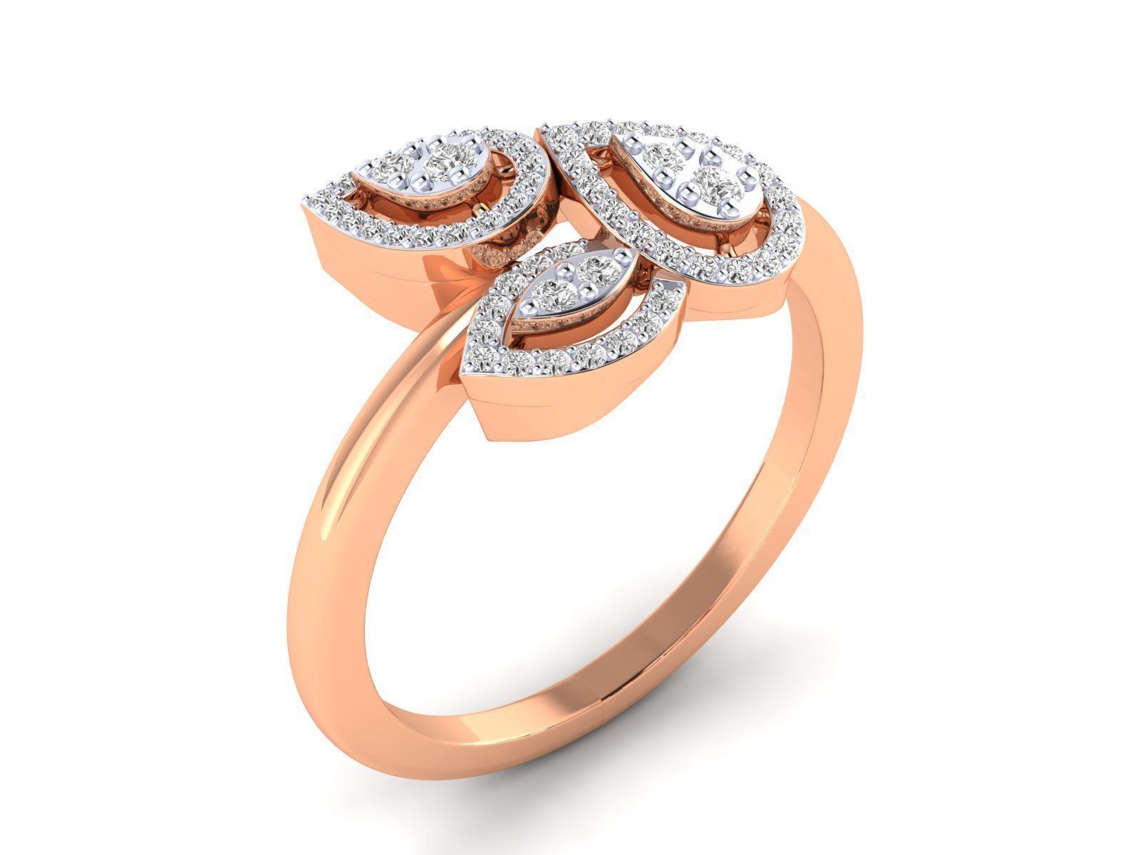 Women Pendant Earrings Ring set 3dm stl render detail 3D print model_29