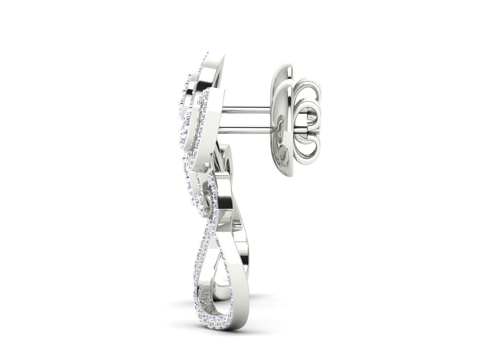 Women Pendant Earrings Ring set 3dm stl render detail 3D print model_20