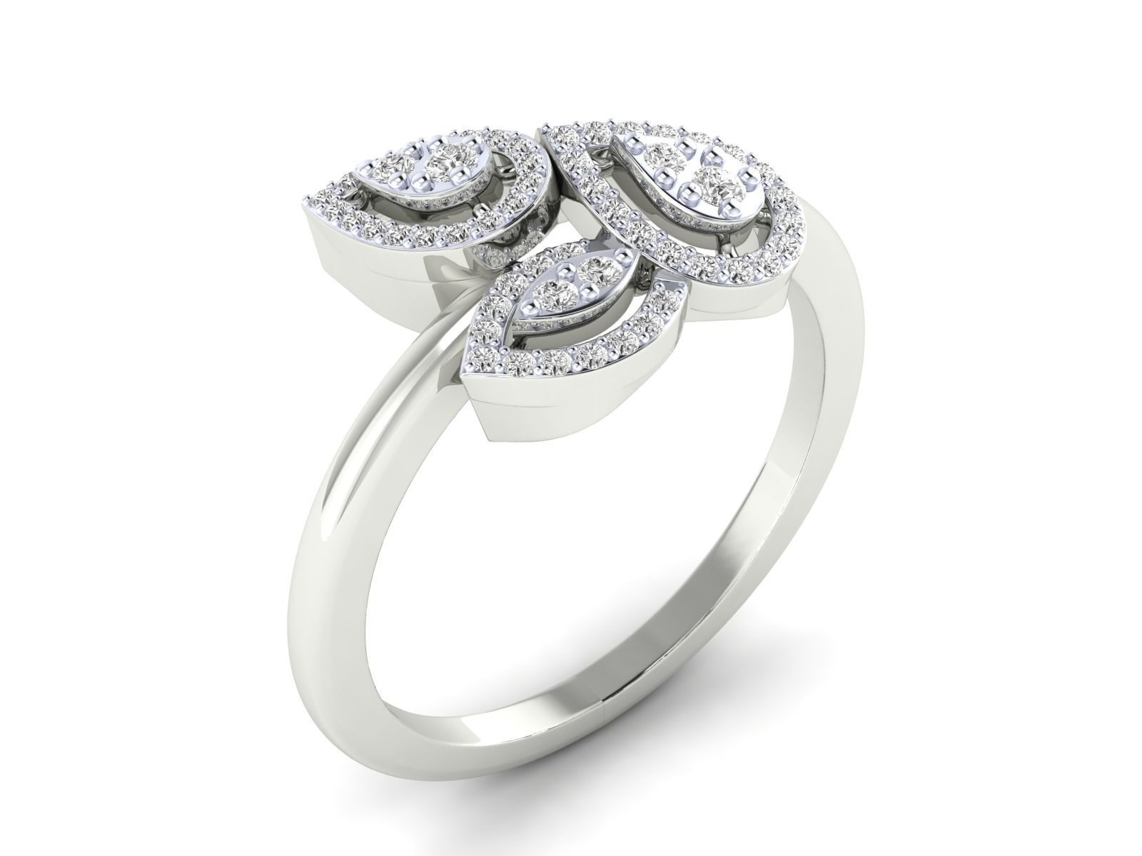 Women Pendant Earrings Ring set 3dm stl render detail 3D print model_37