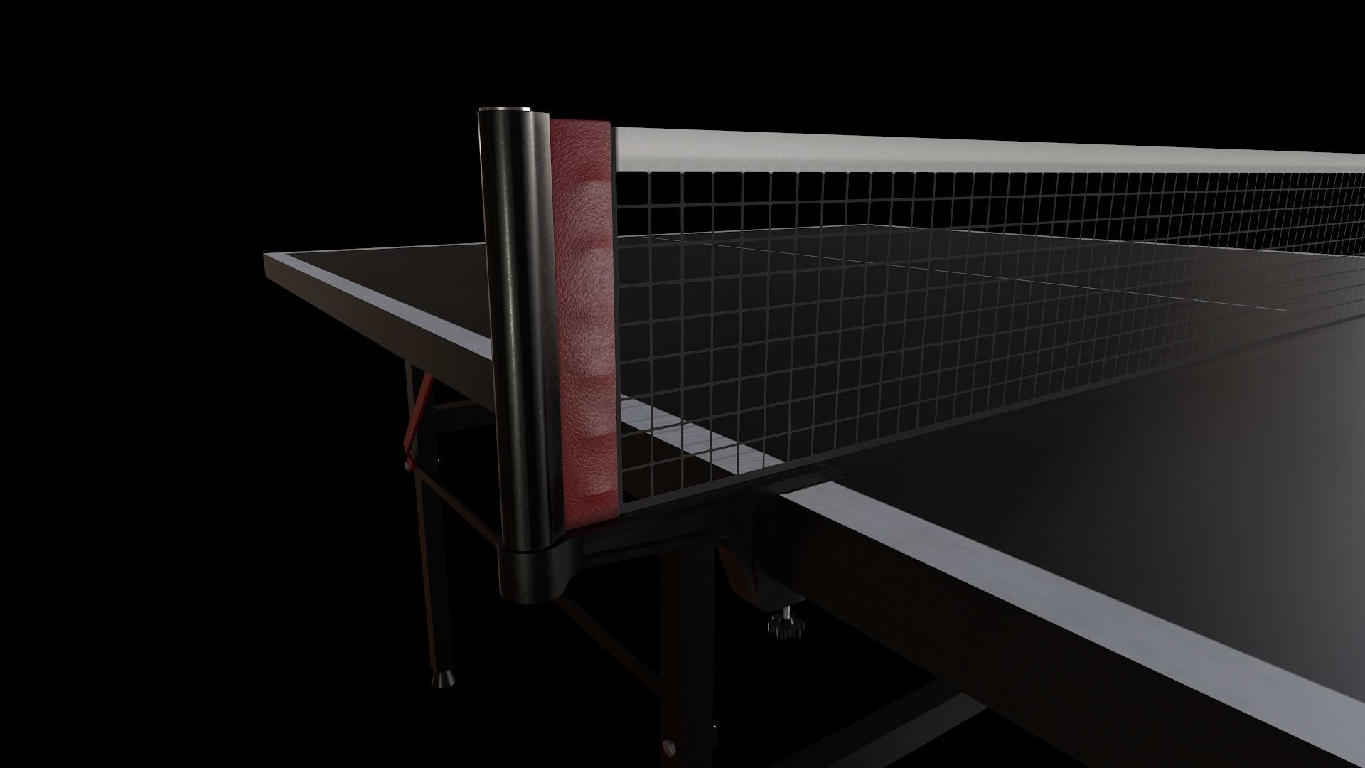 Table Tennis - Ping Pong table Low-poly 3D model_6