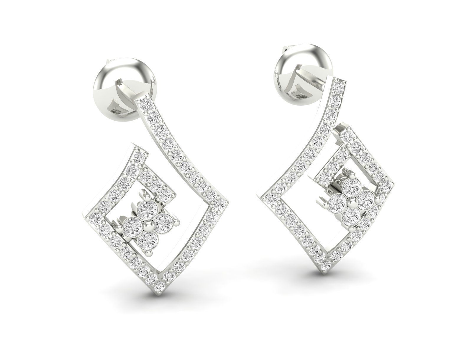 Women Pendant Earrings Ring set 3dm stl render detail 3D print model_26