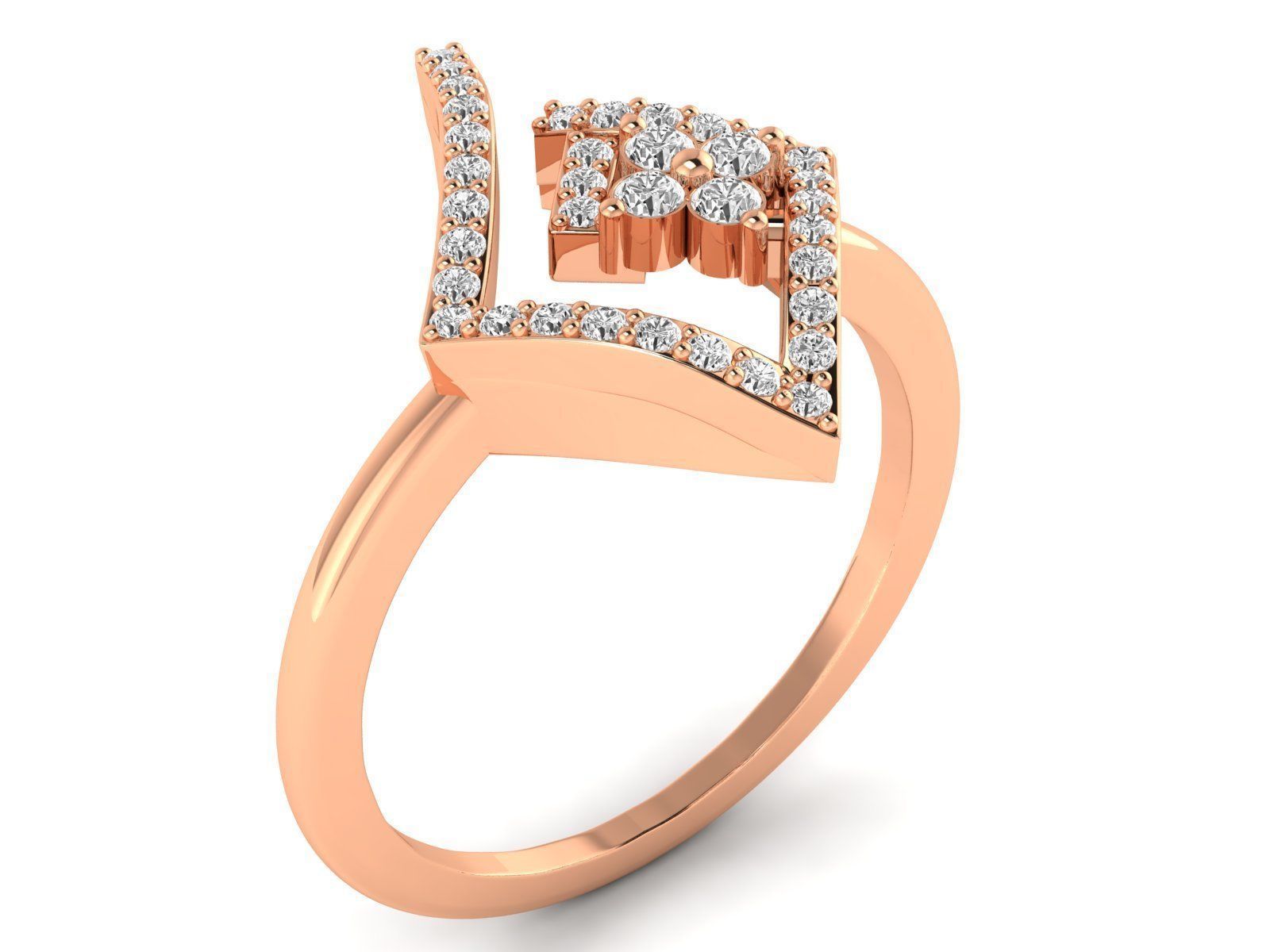 Women Pendant Earrings Ring set 3dm stl render detail 3D print model_38