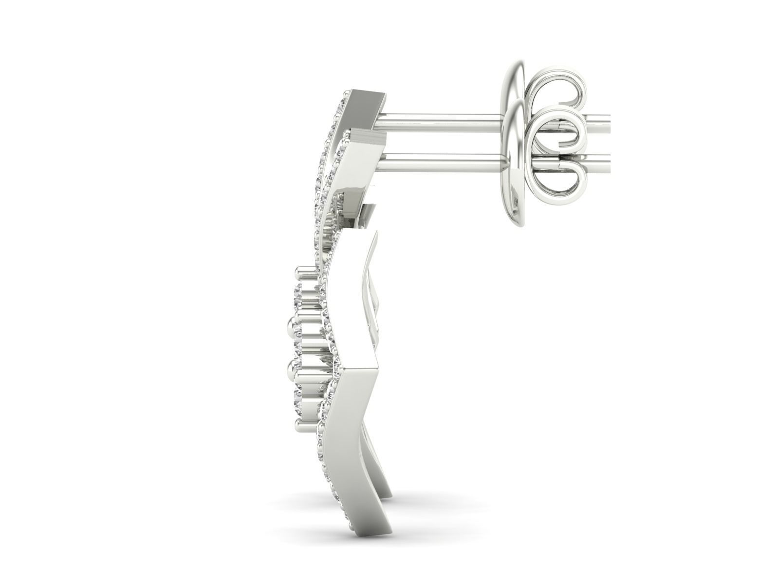 Women Pendant Earrings Ring set 3dm stl render detail 3D print model_31