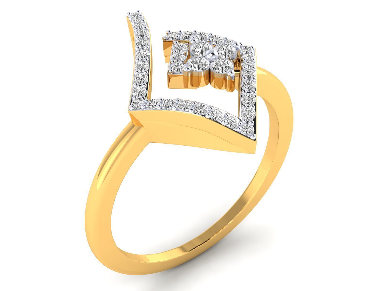 Women Pendant Earrings Ring set 3dm stl render detail 3D print model_53