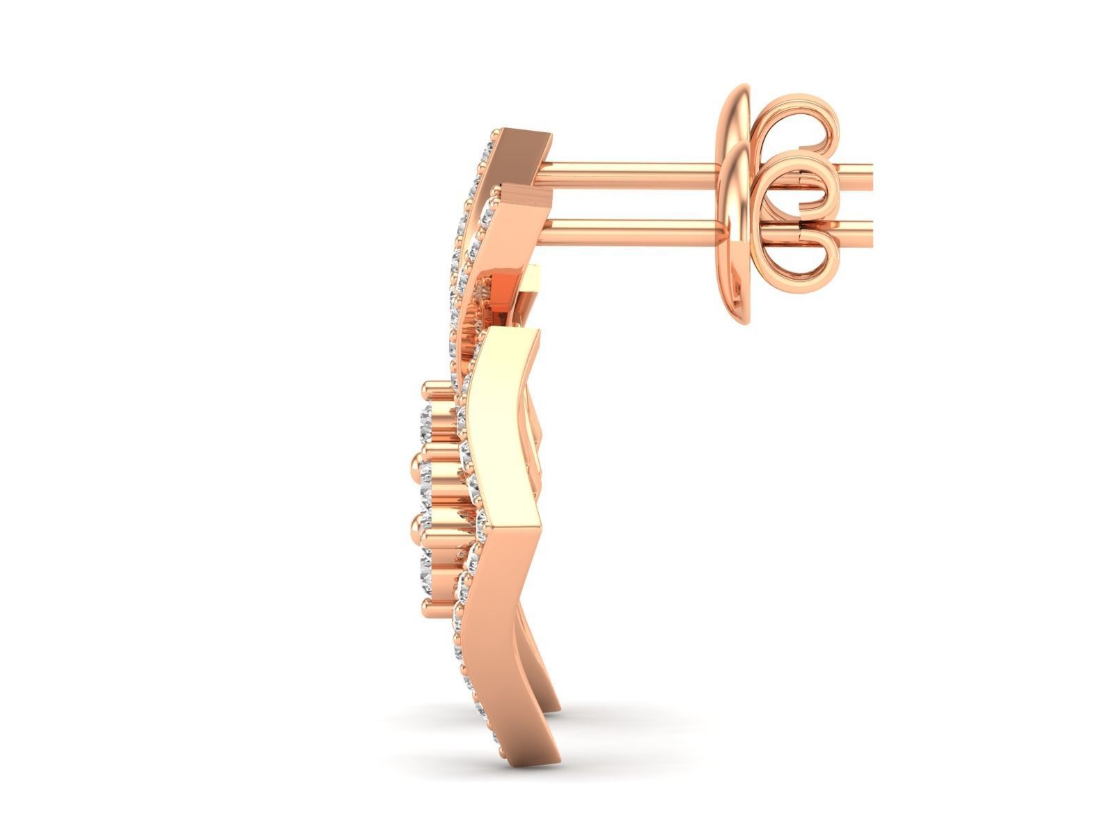 Women Pendant Earrings Ring set 3dm stl render detail 3D print model_25