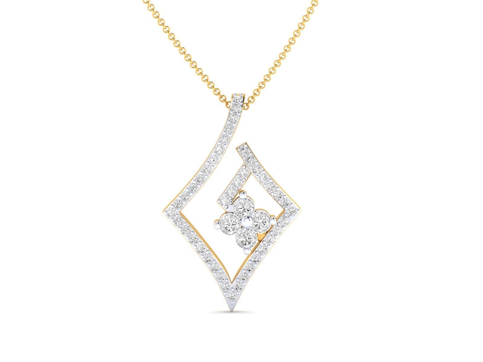 Women Pendant Earrings Ring set 3dm stl render detail 3D print model_19